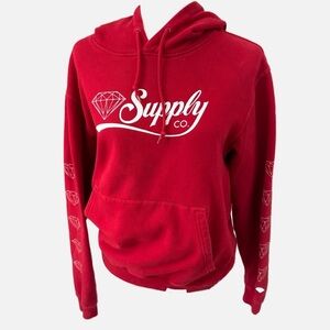 DIAMOND SUPPLY Red Pullover sweater
